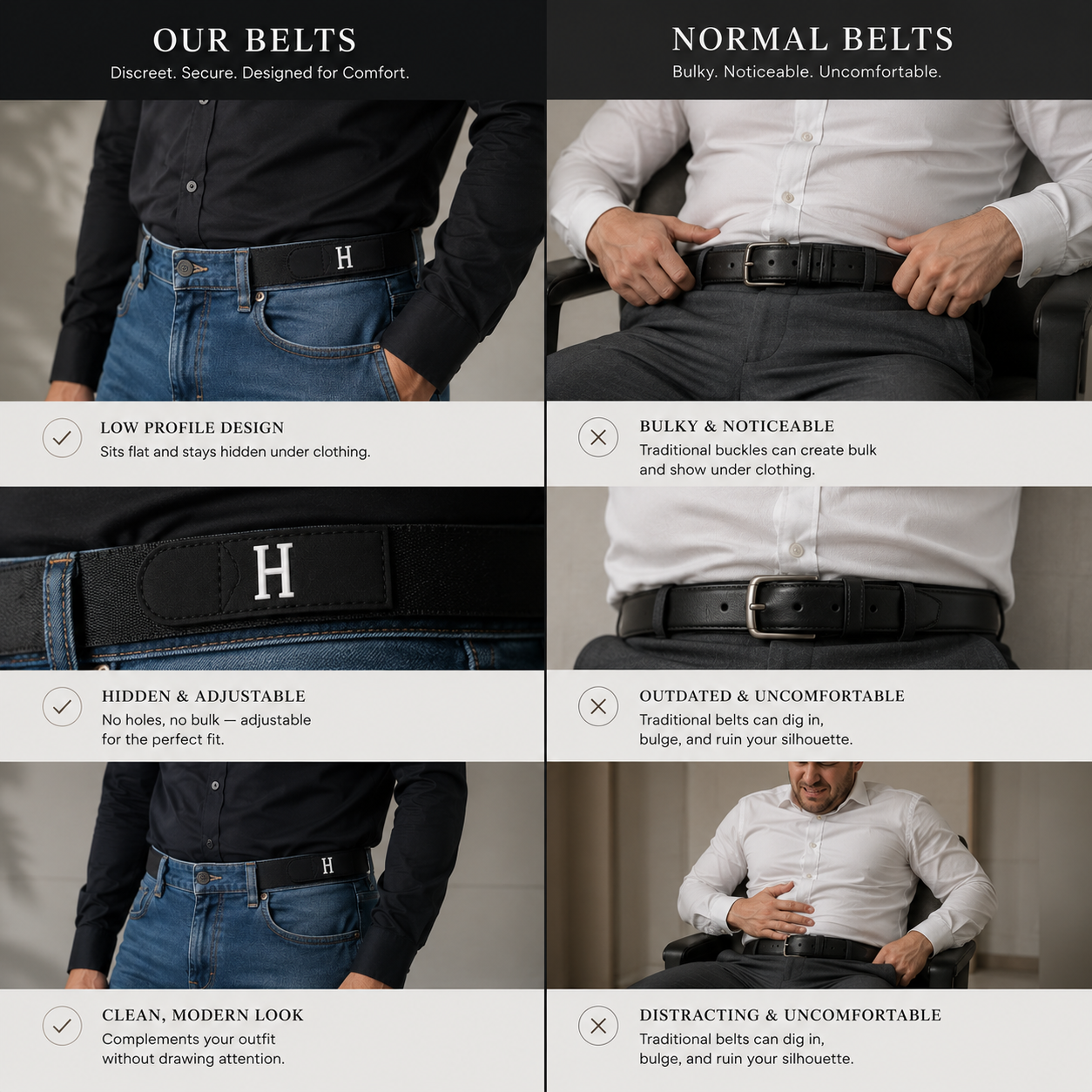 Huron Buckle-Free Belt